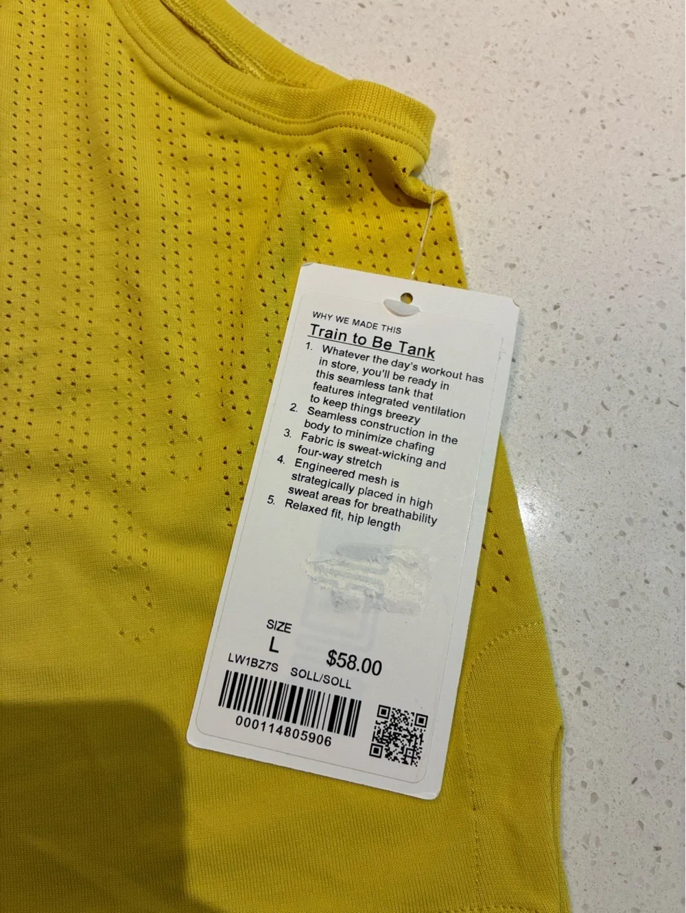 🆕 Lululemon Train to Be Tank Top in Soleil / Soleil Size Large
